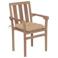 vidaXL Gartenstühle 2 Stk. mit  Beige