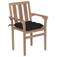 vidaXL Gartenstühle 2 Stk. mit  Schwarz