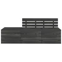 vidaXL 3-tlg. Garten-Sofagarnitur aus Paletten Kiefernholz Dunkelgrau Grau