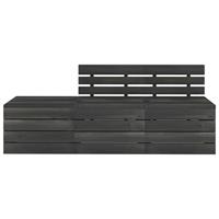 vidaXL 3-delige Loungeset pallet massief grenenhout donkergrijs