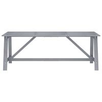 vidaXL Tuintafel 206x100x74 cm massief acaciahout grijs