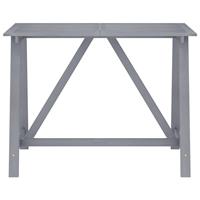 vidaXL Tuinbartafel 140x70x104 cm massief acaciahout grijs