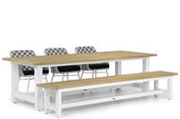 Lifestyle Garden Furniture Lifestyle Crossway/Los Angeles 260 cm dining tuinset 5-delig