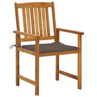 vidaXL Regisseursstoelen 2 st met kussens massief acaciahout