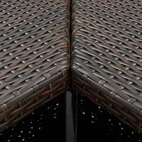 vidaXL 8-delige Tuinbarset met kussens poly rattan bruin