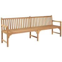 vidaXL Tuinbank met antracietkleurig kussen 240 cm massief teakhout