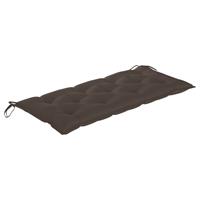 Tuinbank Met Taupe Kussen 240 Cm Massief Teakhout