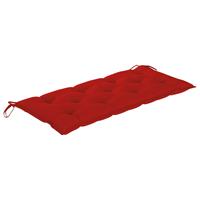 Tuinbank Met Rood Kussen 240 Cm Massief Teakhout