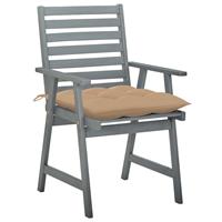 vidaXL Tuinstoelen 2 st met kussens massief acaciahout