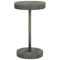 vidaXL 3-tlg. Gartenbar-Set mit Kissen Poly Rattan  Grau