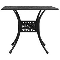 vidaXL Tuintafel 90x90x73 cm gietaluminium zwart
