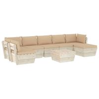 vidaXL 8-delige Loungeset met kussens pallet vurenhout