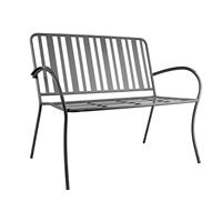 Leitmotiv Tuinbank Lines, staal, mat zwart