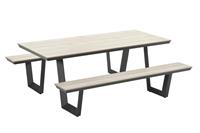 Garden Impressions Sarria picknick set 200 x 90 - donker grijs