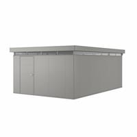 Biohort tuinhuis 4x6 deuropening links CasaNova kwarts grijs metallic 4,3x6,3x2,5m