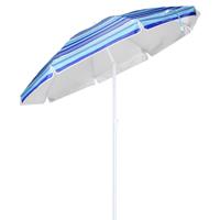 Praxis HI strandparasol 200 cm gestreept blauw