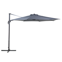 Beliani Parasol antraciet/zwart SAVONA