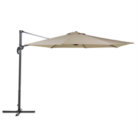 Beliani Parasol mokka/zwart SAVONA