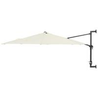 VidaXL wandparasol met metalen paal 300 cm zandkleurig