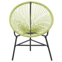 vidaXL Tuinmaanstoel poly rattan groen