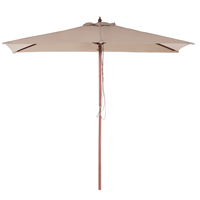 Beliani Parasol zandbeige FLAMENCO