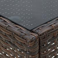 vidaXL Tuintafel 75x40x37 cm poly rattan bruin