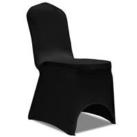 vidaXL Stoelhoezen stretch 30 st zwart