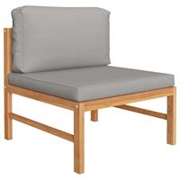 vidaXL 2-tlg. Garten-Lounge-Set mit Kissen Auflagen Teakholz Braun
