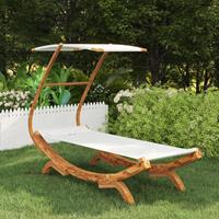 VidaXL Hängematte mit Dach 100x198x150 cm Fichte Massivholz  Creme