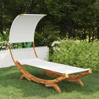 VidaXL Hängematte mit Dach 100x216x162 cm Fichte Massivholz  Creme