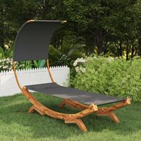 VidaXL Hängematte mit Dach 100x216x162cm Fichte Massivholz  Anthrazit