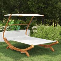 VidaXL Hängematte mit Dach 165x198x140 cm Fichte Massivholz  Creme