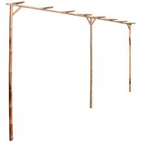 VidaXL Pergola Bambus 385 x 40 x 205 cm Braun