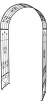 Pro Garden ProGarden Rozenboog 136 cm metaal antracietkleurig