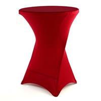 VCM Husse Stehtisch Stretch 80 x 80 x 110 cm rot Tischschutz Stoffbezug  Erwachsene