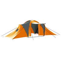 vidaXL Campingzelt 9 Personen Stoff Grau und  Orange