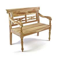 VCM 2-Sitzer Kinderbank Gartenbank antik hochwertig Teak Holz natur 80cm braun