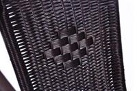 VCM 4er Set Bistrostuhl dunkelbraun Stapelstuhl Balkonstuhl Rattanstuhl Poly-Rattan