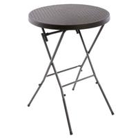 VCM Partytisch Stehtisch braun klappbar Bistrotisch Bartisch 110 cm rund Ø 80 cm