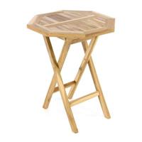 VCM Balkontisch Gartentisch Beistelltisch klappbar natur Teakholz Ø60cm braun