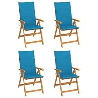 VidaXL Gartenstühle 4 Stk. mit  Blau
