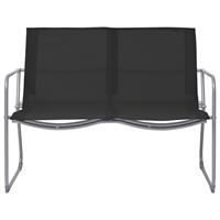 vidaxl 4-tlg. Garten-Lounge-Set Stoff und Stahl Schwarz