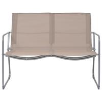 vidaxl 4-tlg. Garten-Lounge-Set Stoff und Stahl Taupe