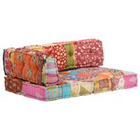 Vidaxl - Pouf Patchwork Stoff