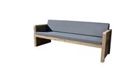 Wood4you Tuinbank Vlieland - 'Doe het zelf' Bouwpakket steigerhout 180Lx72Hx57D cm - Incl kussen