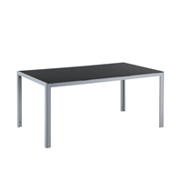 Beliani Tuintafel aluminium zwart 160 x 90 cm CATANIA