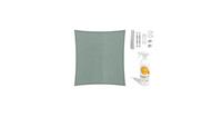 Shadow Comfort Compleet pakket:  Vierkant 6x6 Country Blue met RVS Bevestigingsset en buitendoekreiniger