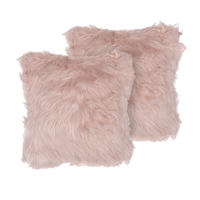 Beliani Sierkussen set van 2 roze LUBHA