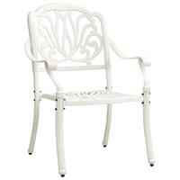 vidaXL 5-tlg. Bistro-Set Aluminiumguss  Weiß