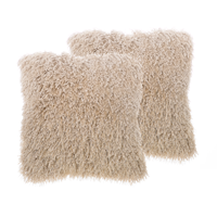 Beliani Sierkussen set van 2 beige CIDE